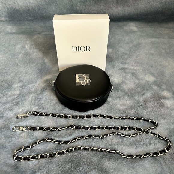 GWP Dior Black Round Crossbody with Chain - Picture 1 of 3